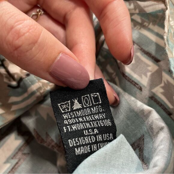 Rock & Roll Denim Aztec Print Snap Shirt Women’s Size XXL - Picture 6 of 10